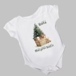 Pamučni bodiji s printom božićnih motiva