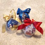 Tri božićne foto kuglice kao set