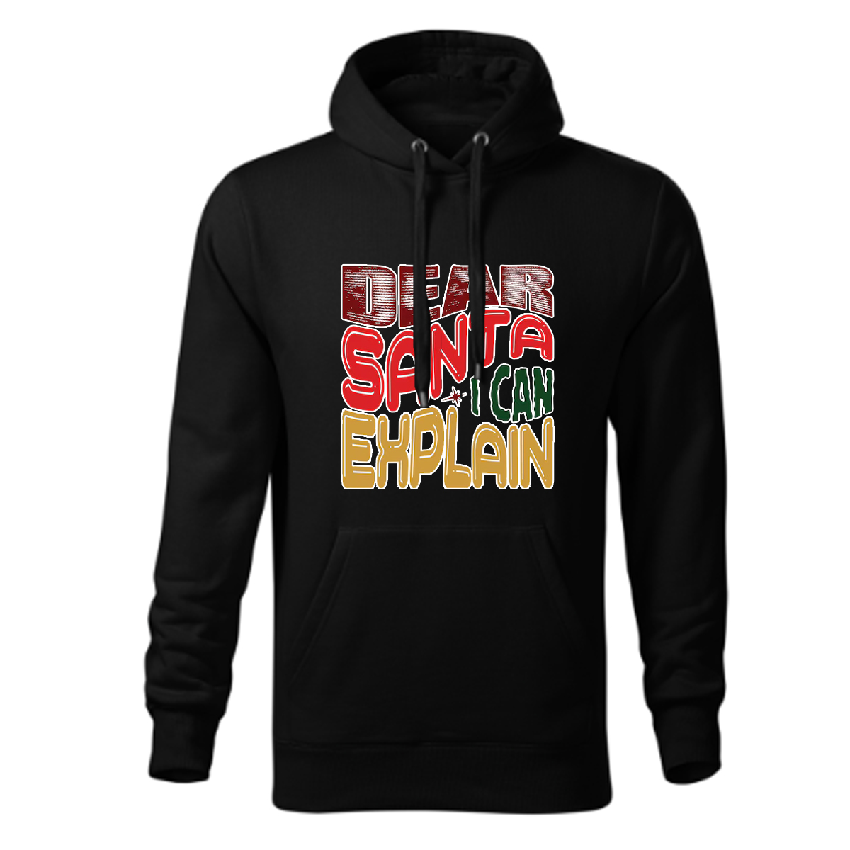 hoodica dear santa I can explain Print na tople i udobne hoodie majice